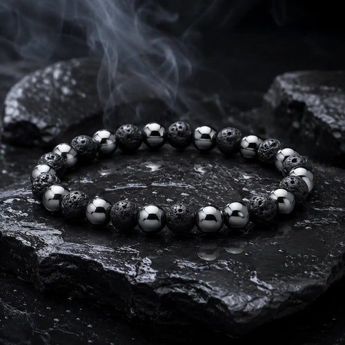 Bracelet hématite et magnétite Hemalis